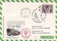47. Ballonpost Eisenstadt 11.5.1972 OE-DDZC Raiffeisen Brief
